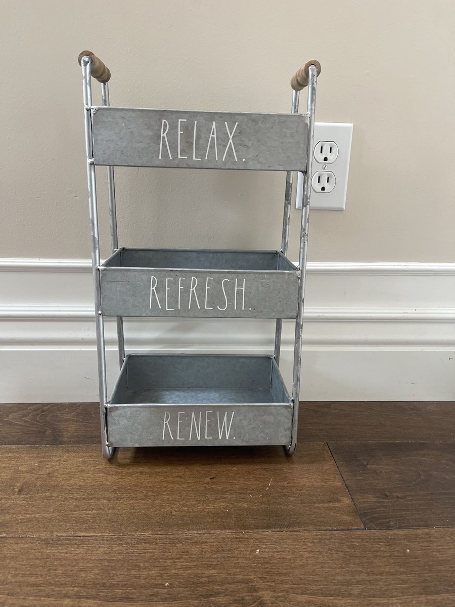 Rae Dunn Galvanized Metal 3-Tier Organizer Shelf