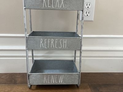 Rae Dunn Galvanized Metal 3-Tier Organizer Shelf