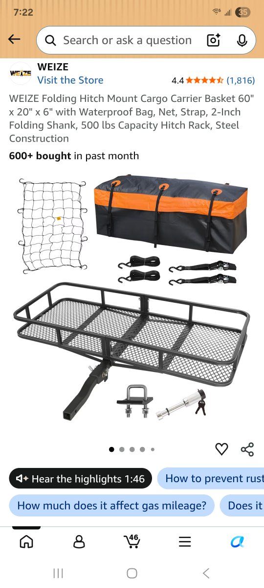 NIB Folding Hitch Mount Carrier and extras
