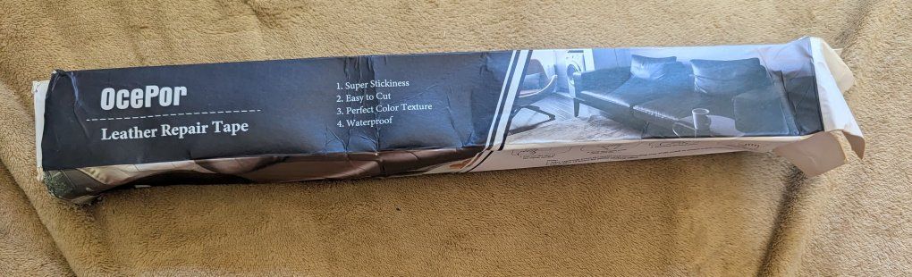 OcePor Leather Repair Tape - Self-Adhesive, Easy to Cut, Waterproof, Brown/Black (New)