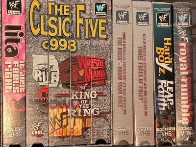 WWF WWE VHS Lot of 9 tapes for $15
