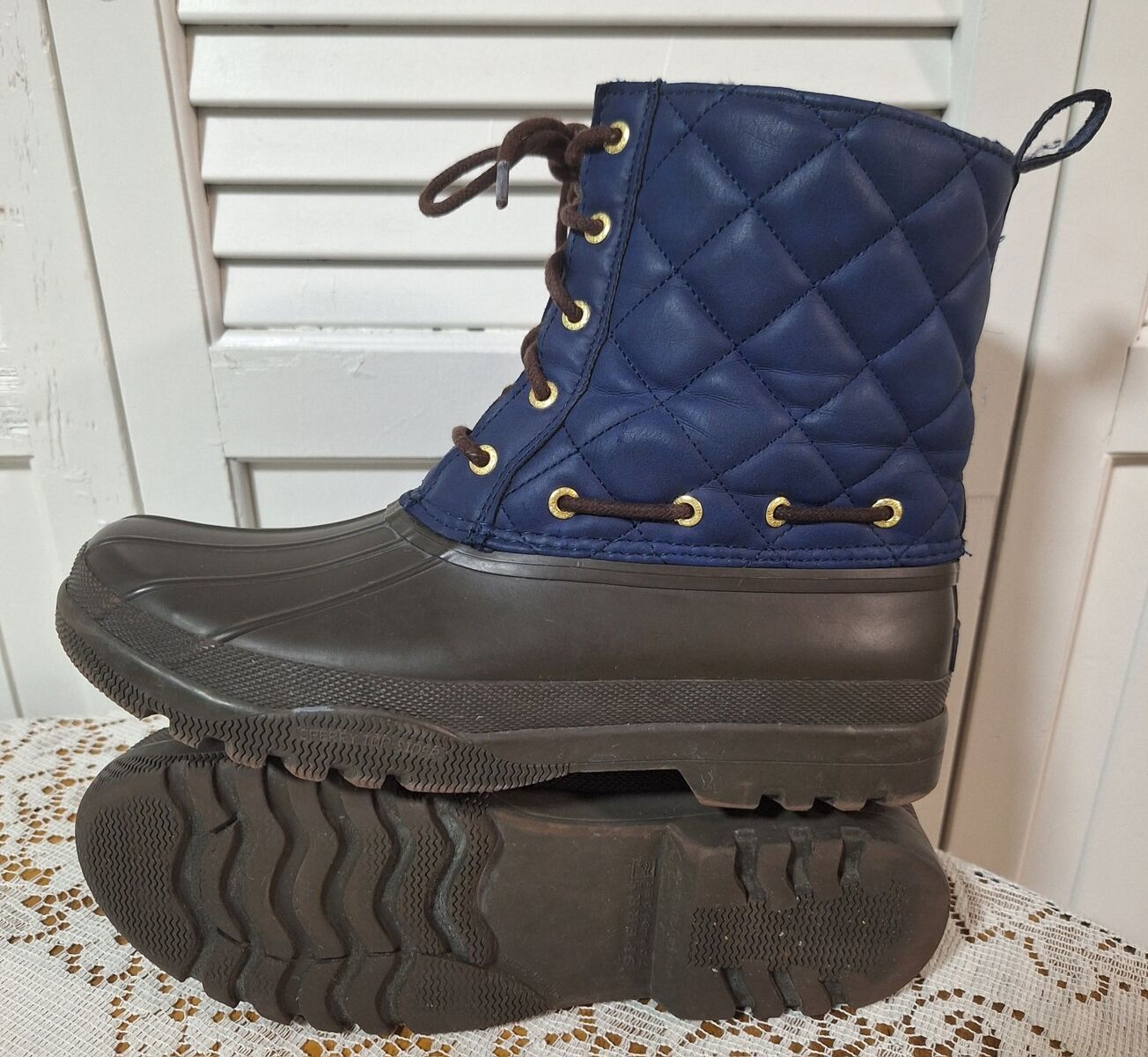 Nice Womens Sperry Gosling Quilted Duck Boots Sz-9