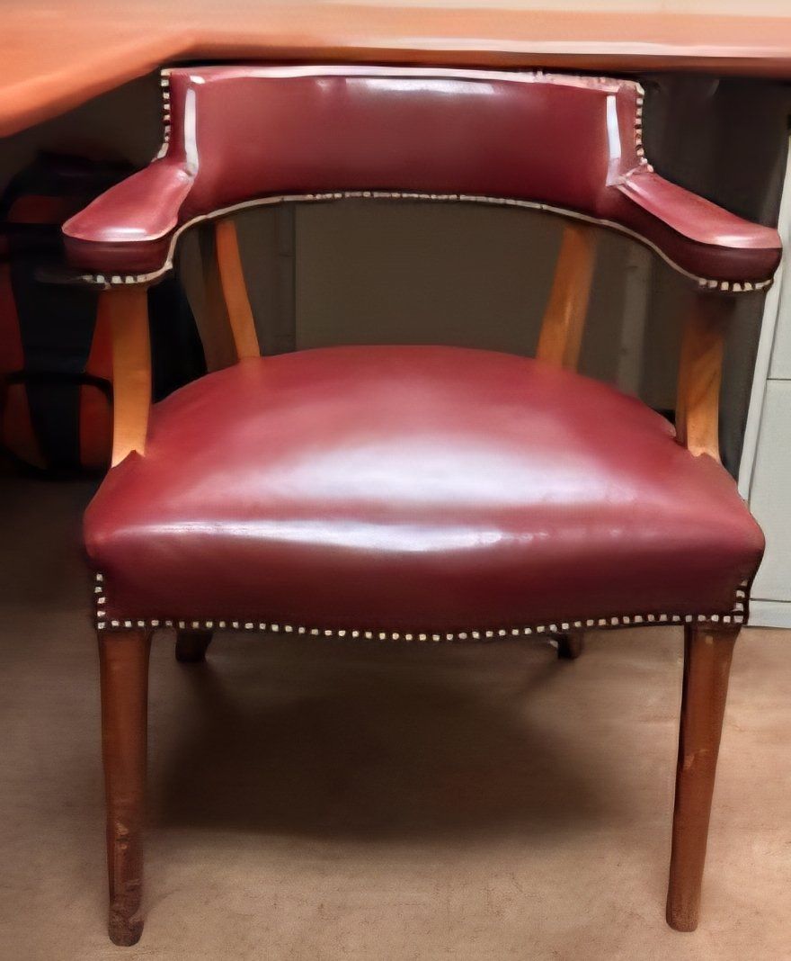 Chairs - wood and leather