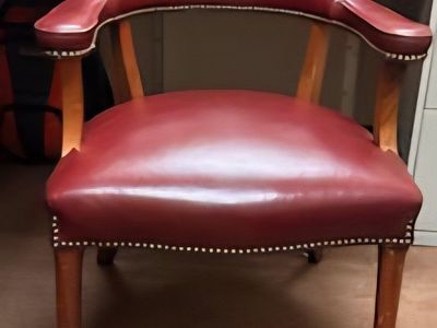 Chairs - wood and leather