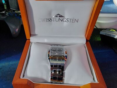 Beautiful Swiss tungsten watch with diamond pickup in Ogden
