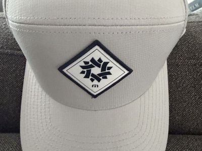 TravisMathew The Ledges Golf Course Light Grey Flexfit 110 Snapback Hat with Diamond Patch