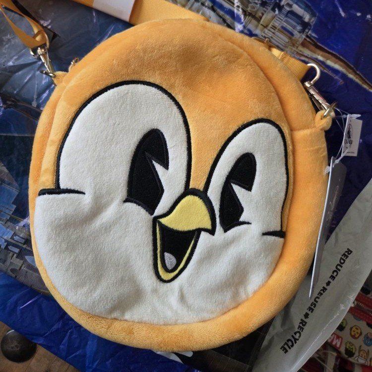 Disney Parks Chuuby Bird Crossbody Plush Bag Adjustable Strap Chubby NEW Round