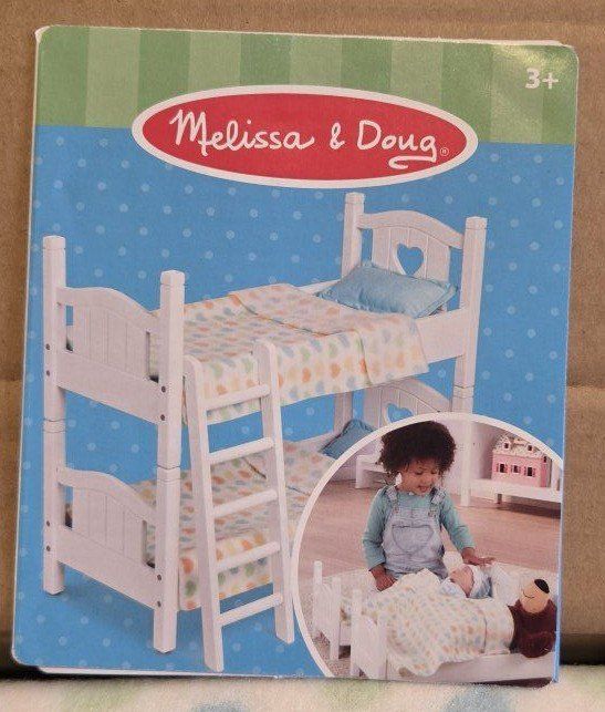 ️ Melissa & Doug Wooden Doll Bunk Bed NEW in Box
