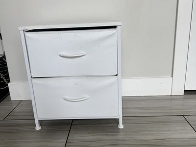 Small 2 fabric shelf steel nightstand