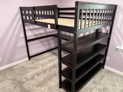 Loft bed with desk