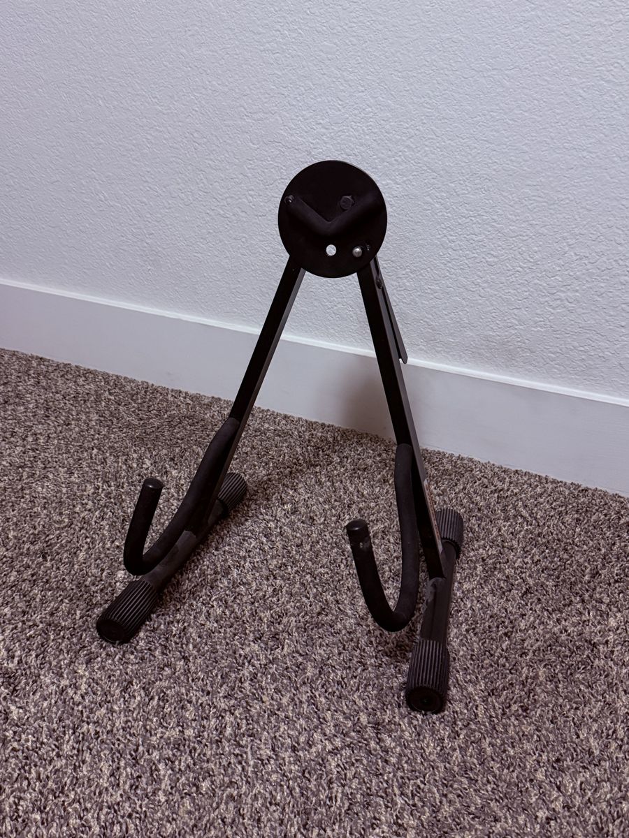Black Folding A-Frame Guitar Stand