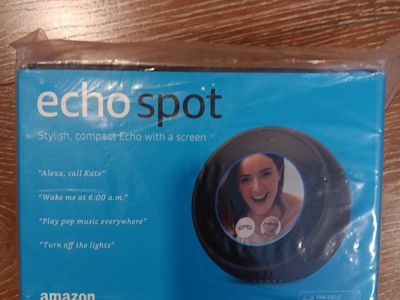 Amazon Echo Spot Smart Display with Alexa - Stylish, Compact with Screen and Far-Field Voice Control