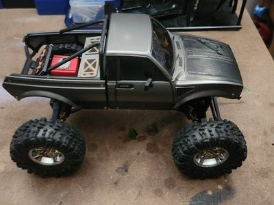 Custom Injora RC Rock Crawler Pickup Truck - Gray 1/18 scale