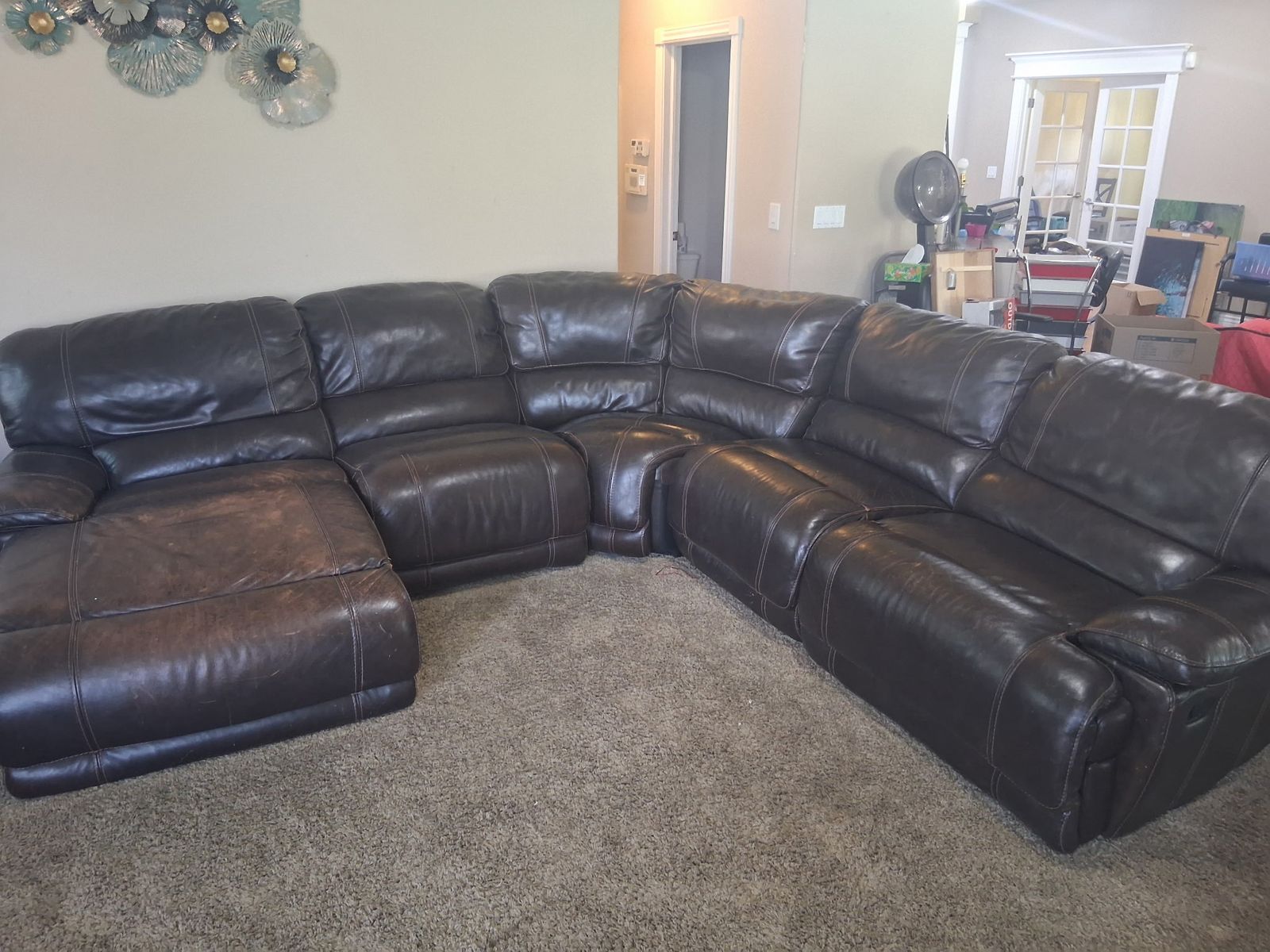 Brown Leather Couch For Sale