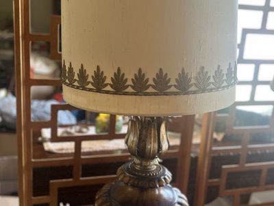 Hollywood Regency style brass table lamp