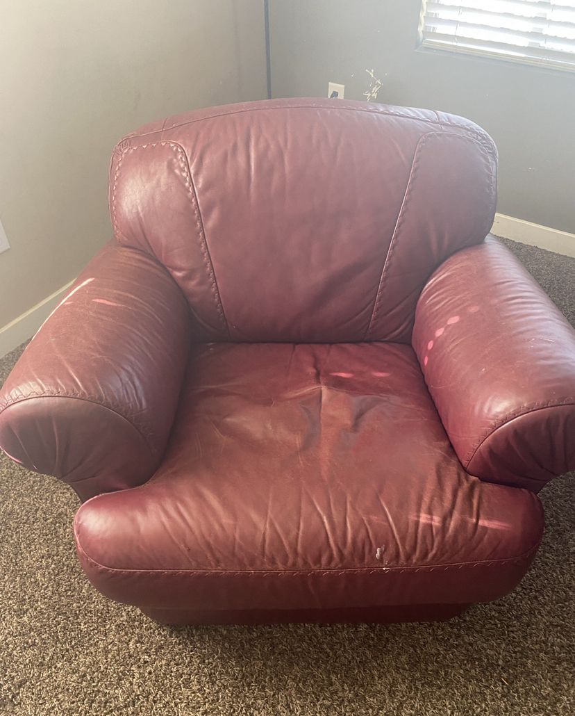 Leather Couch & Chair