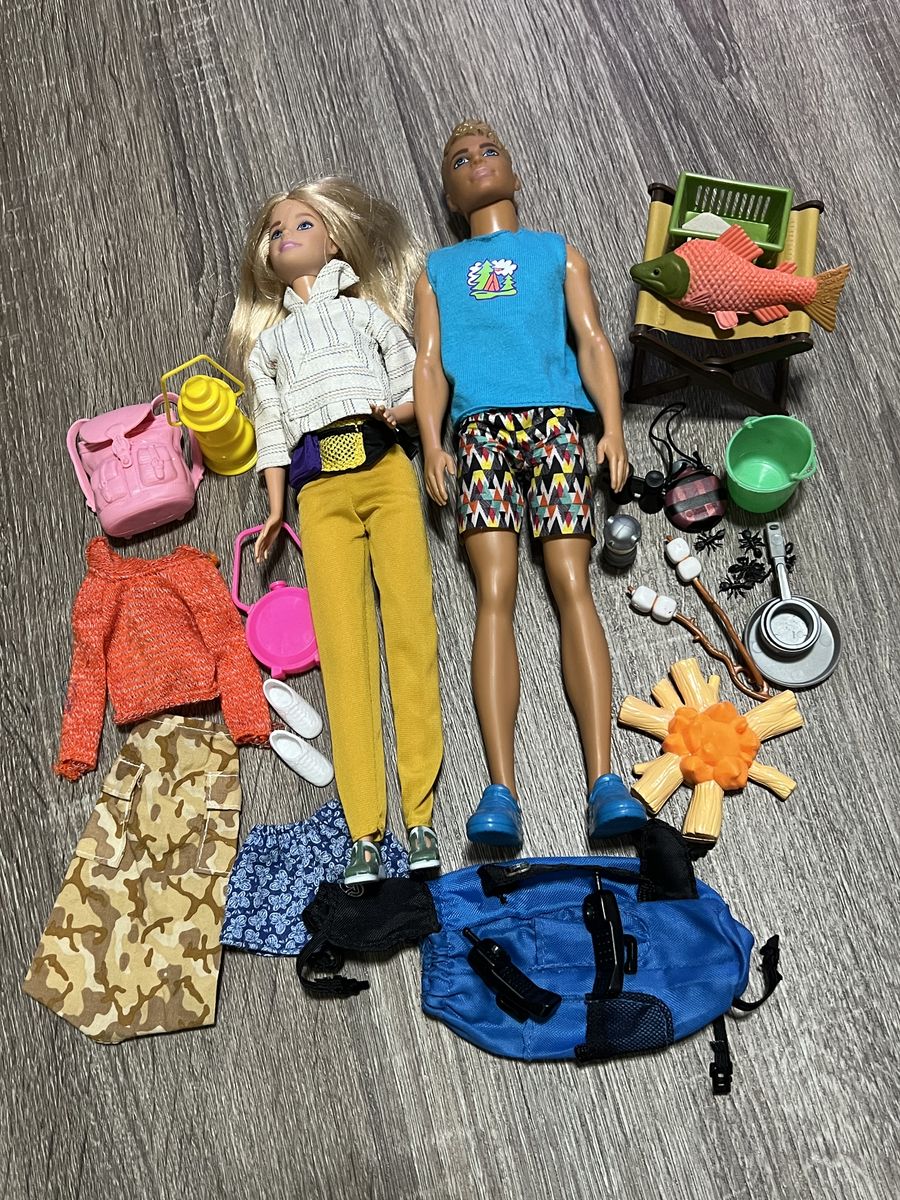 Camping Barbie and Ken set
