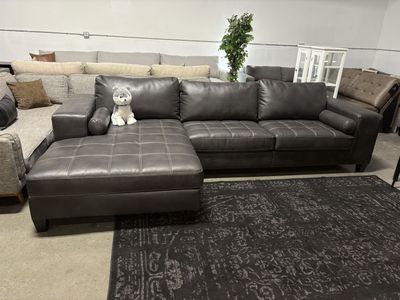 Leather Sectional Couch (Free Delivery )