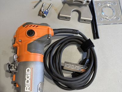 RIDGID Corded Wood Router Tool with Accessories