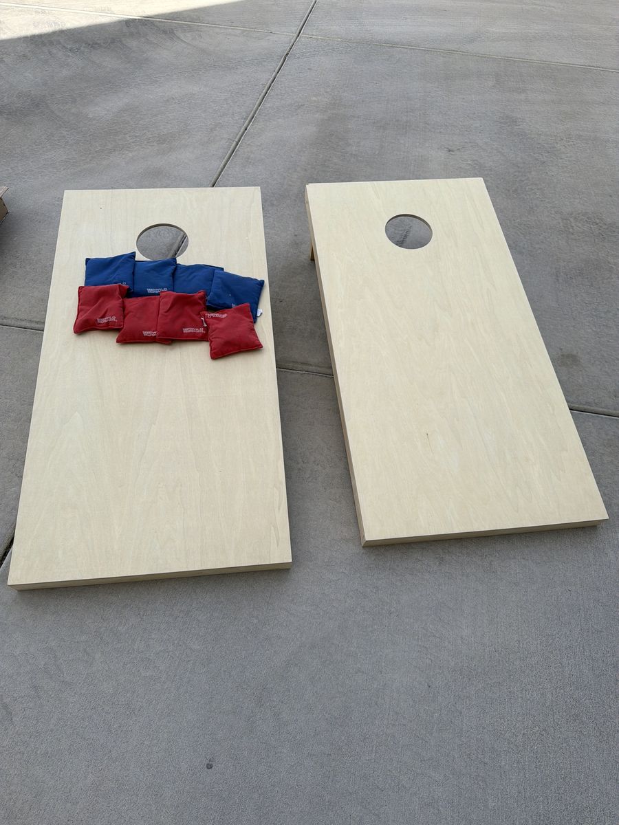 Like New Cornhole Set Bisrds And Bags