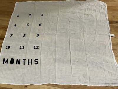 Cloud Island Muslin Baby Milestone Blanket