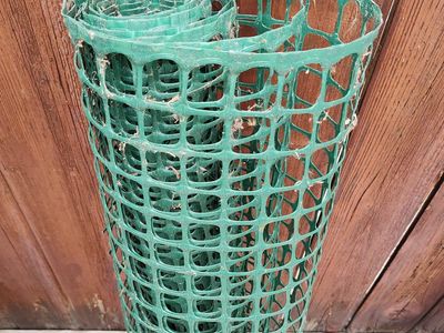 roll of plastic garden fencing