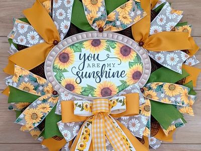 Sunflower “You Are My Sunshine” Wreath