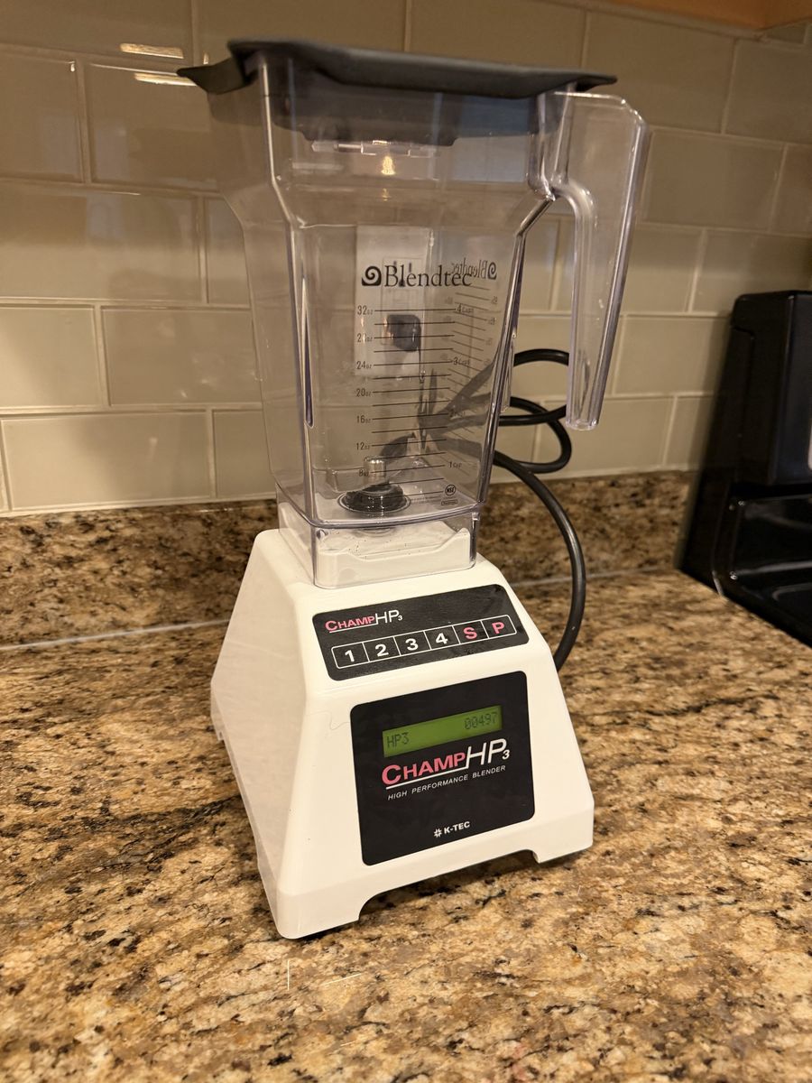 Blendtec K-Tec Champ HP3 High Performance Countertop Blender White
