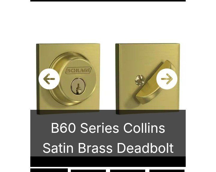Satin Brass Deadbolt Lock (NEW)