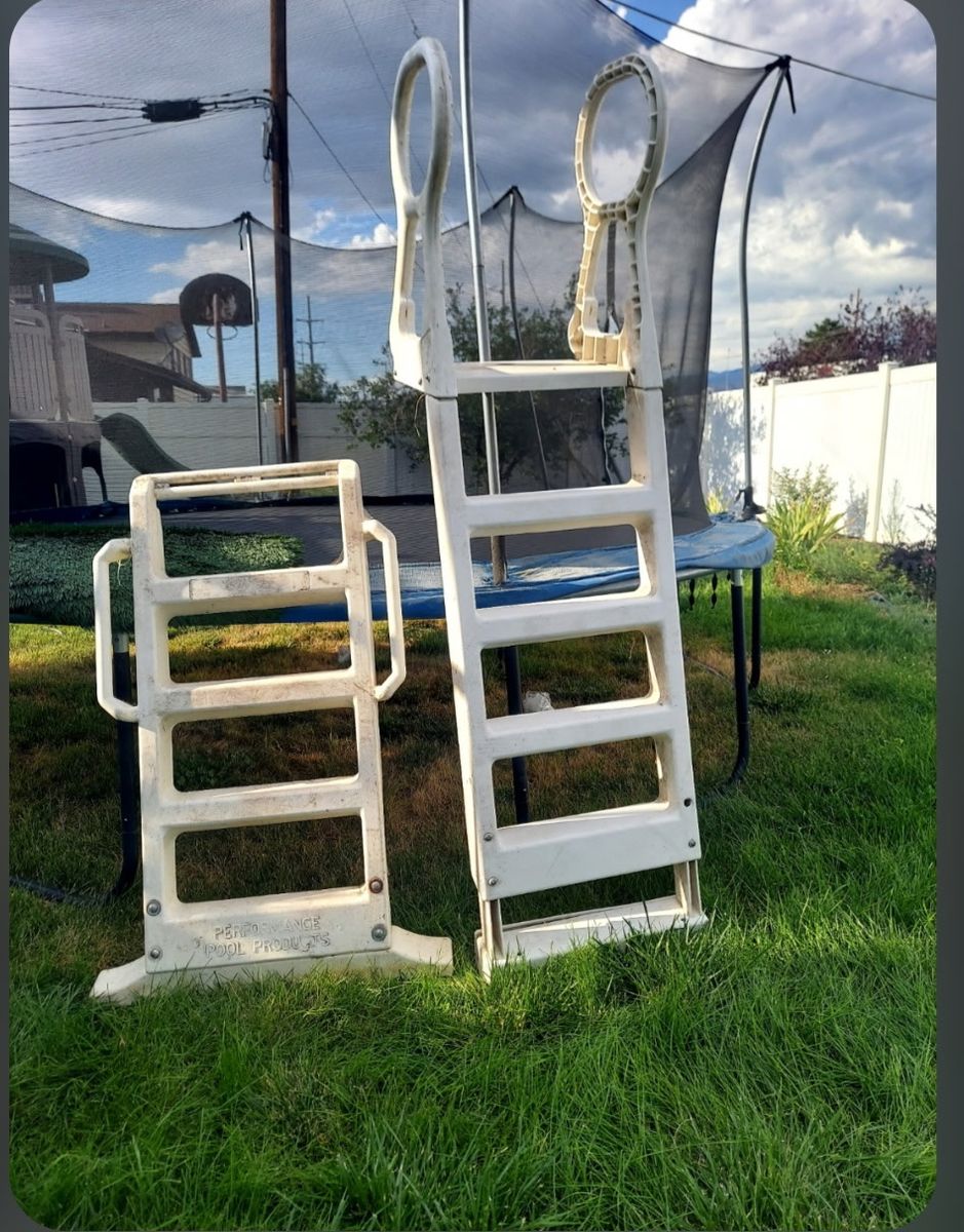 Above ground pool ladder