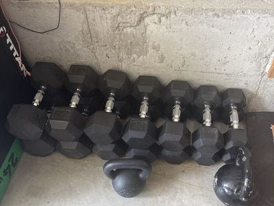 Complete Home Gym Package – Xebex Rower, 300lb Dumbbells, Bumper Plates, Rack & More