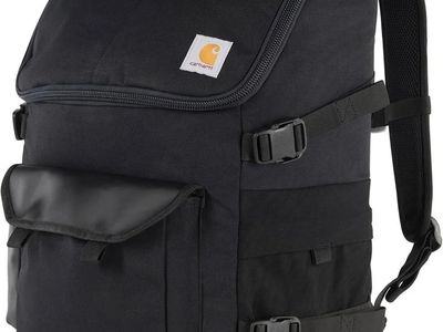 Carhartt Black 700-Denier Nylon Canvas Backpack Rain Defender 15-inch Laptop Storage