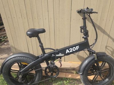 ADO A20F Folding Fat Tire Electric Bike E-Bike (Black)