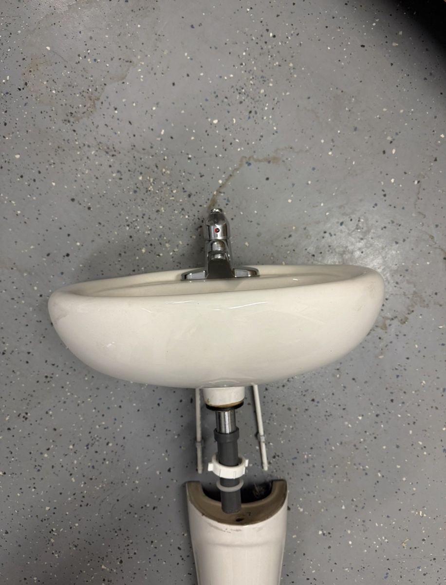 Sink with pedestal