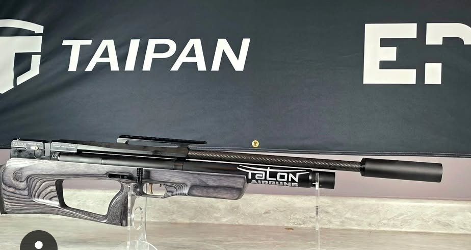 Taipan Veteran Long .22 Air Rifle PCP with  Carbon Fiber Shroud, Hard Case, and Accessories