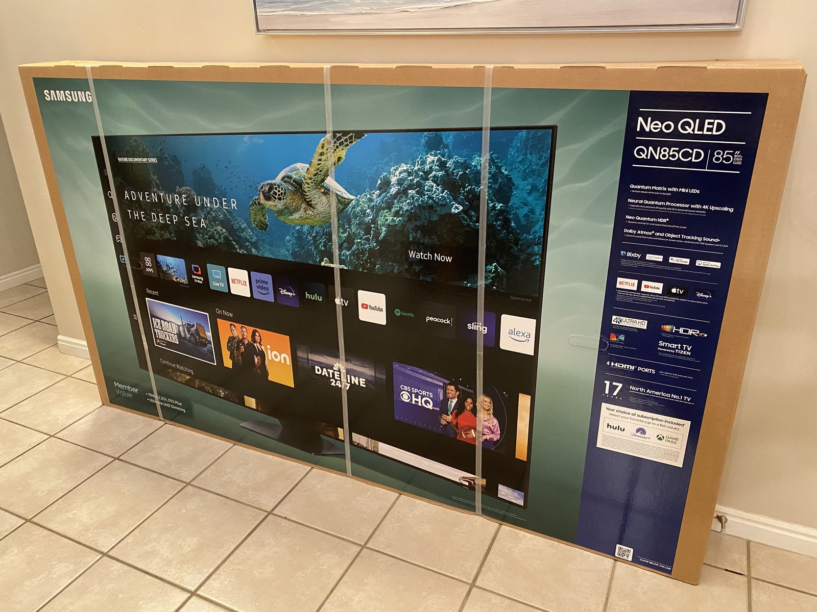 Brand New Samsung 85” Neo QLED 4K UHD TV – Unopened Box