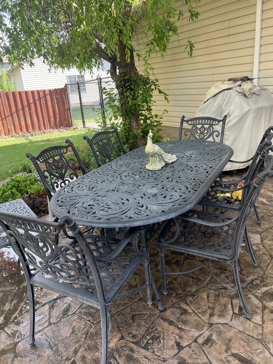 Iron patio furniture
