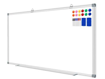 72"x48" Large Dry Erase Board for Wall 6' x 4' Magnetic Whiteboard Aluminum Presentation White Boards with Long Pen Tray, 6 Mark