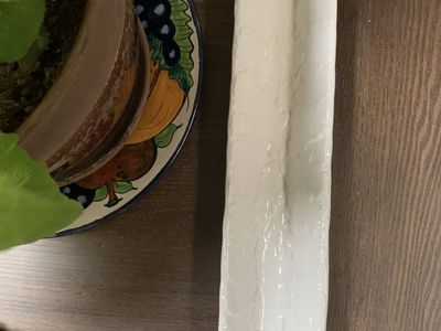 Italian White Leaf Patterned Snack or Bread Holder