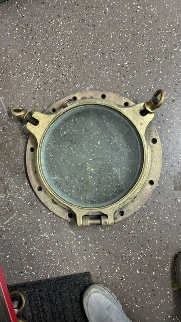 Antique Nautical Brass Porthole - 16"