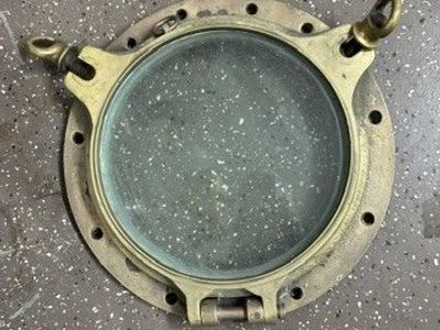 Antique Nautical Brass Porthole - 16"