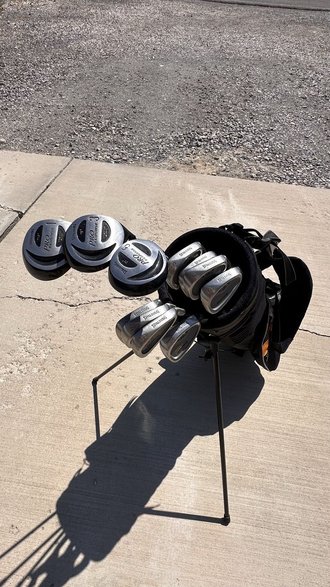 Spalding Pro Response Golf Club Set with Sun Mountain X strap Carry Bag