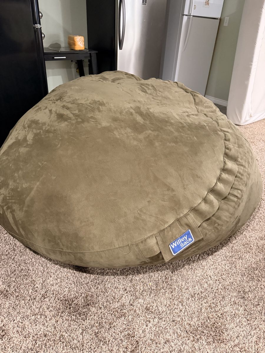 Willey Sack Bean Bag - Large, Comfortable, Microsuede Cover, Excellent Condition