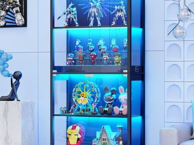 Brand New Display Cabinet with Glass Doors and LED Lights