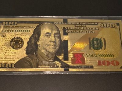 Gold$100 Dollar Bill Collectible Banknote with Protective Sleeve