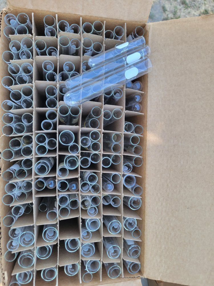 PYREX 9820 Borosilicate Glass Test Tubes - Box of 171,