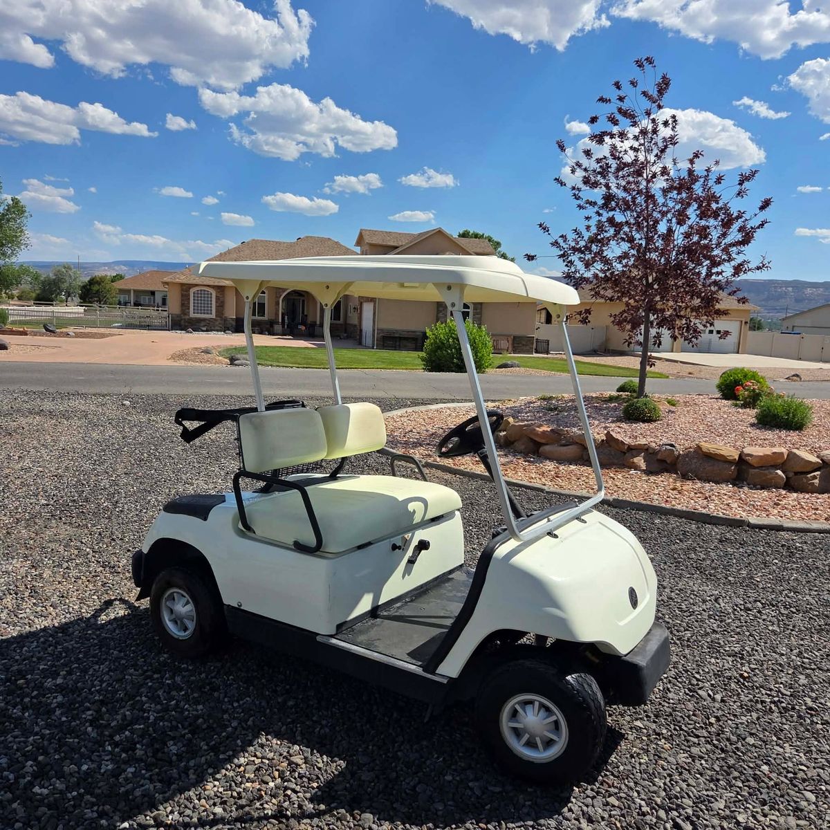 2006 Yamaha G22 Gas Golf Cart - White, Low Hours