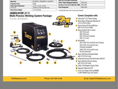TWECO Fabricator 211 3 In 1 Welder