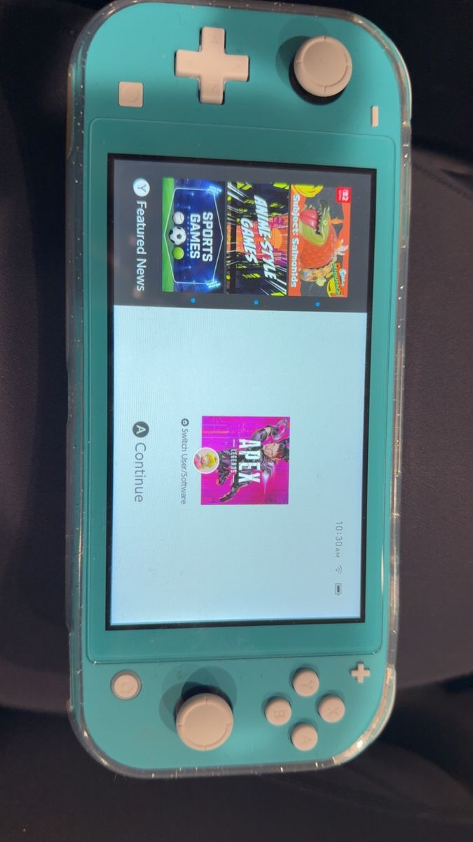 Nintendo Switch Lite Turquoise with Charger & MicroSD - Excellent Condition