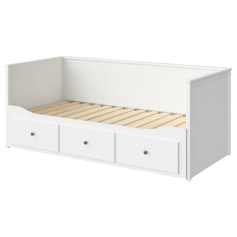 IKEA Hemnes Daybed Frame, White, 3-Drawer, Twin Size - Versatile Guest Bed & Storage Solution